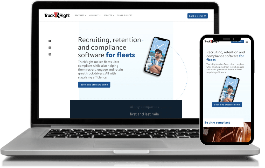 TruckRight Video Banner& Some Website&nbsp;Pages